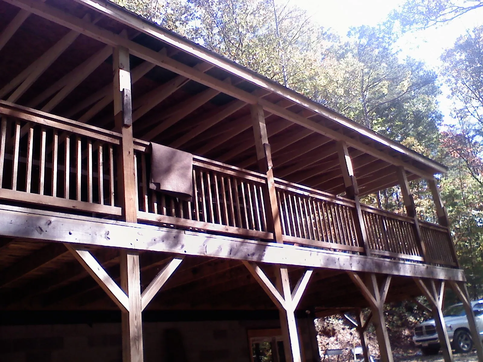 Timber framing under a new elevated porch and deck — Roof Leak Repair in Cos Cob by Roofing Brothers